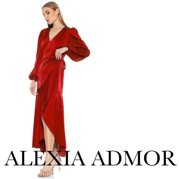 ALEXIA ADMOR "Tala" Wrap Maxi Dress NEW WITH TAGS! Size 12 - Picture 1 of 9